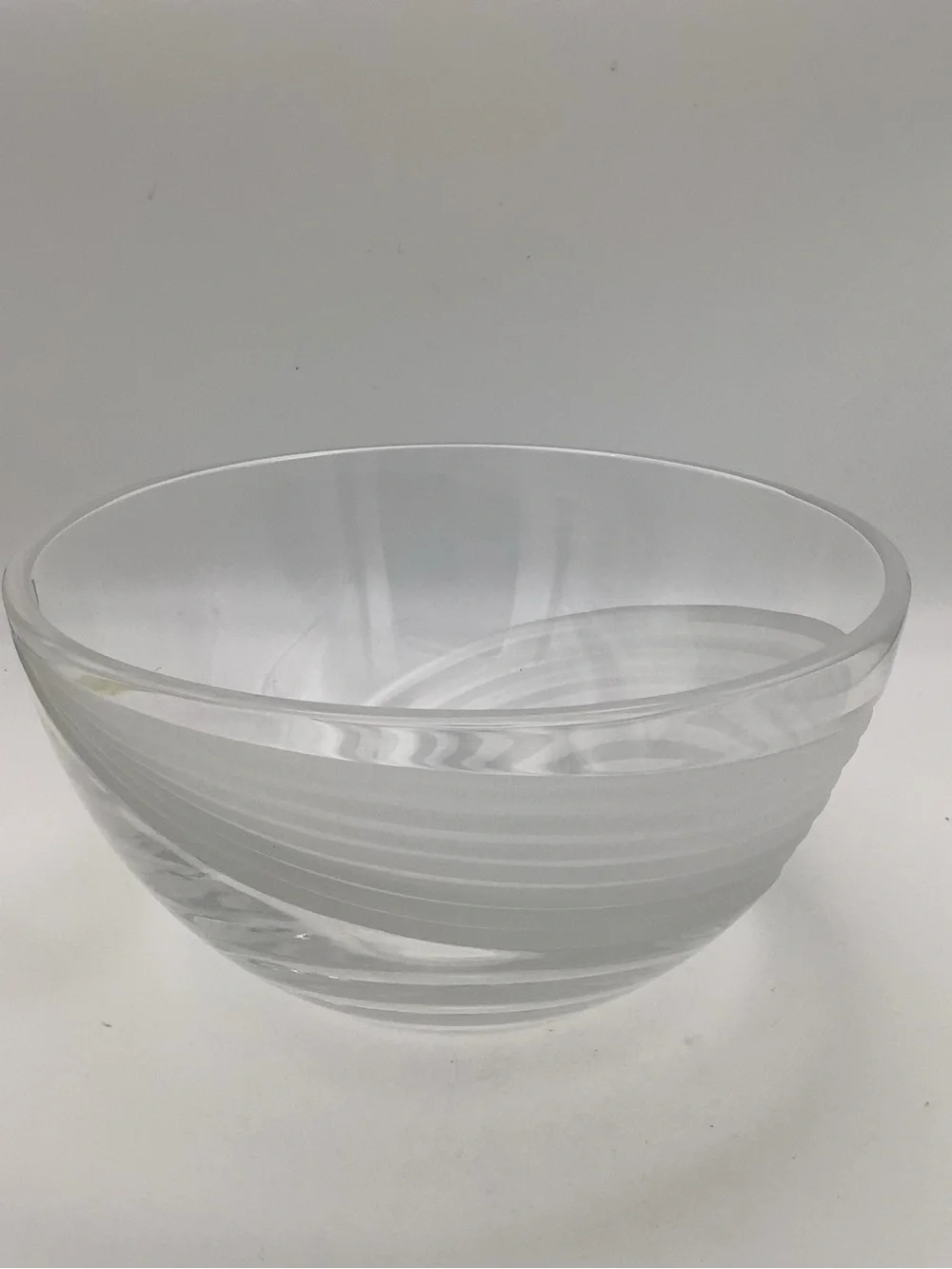 Lenox 120th Anniversary Windswept Crystal Bowl with Swirl Accents